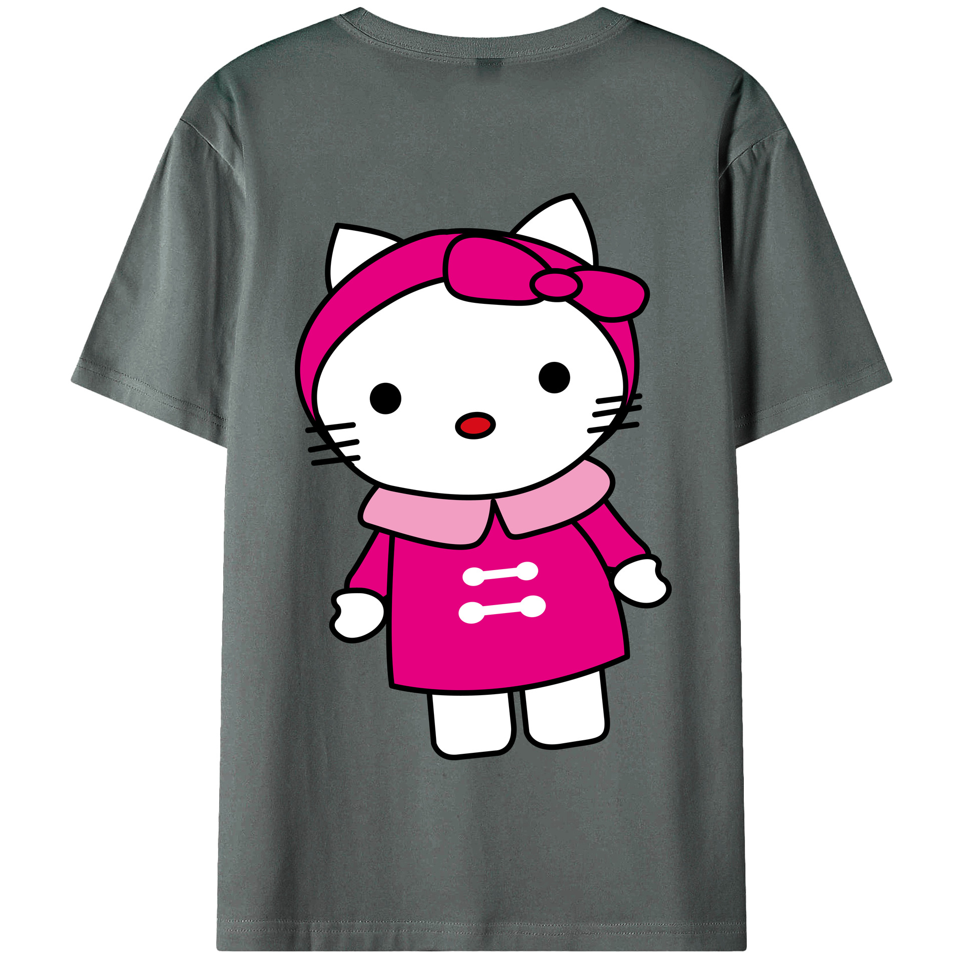 （画像用） Hello Kitty ハローキティ 綿100％半袖Tシャツ（背面プリント）